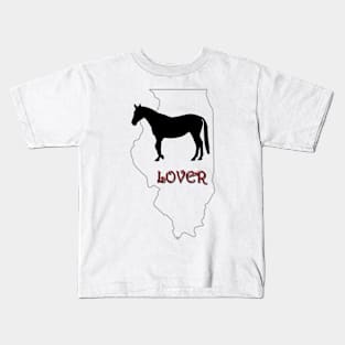 Illinois Horse Lover Gifts Kids T-Shirt